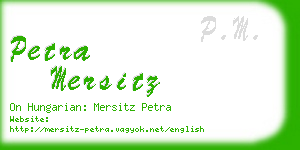 petra mersitz business card